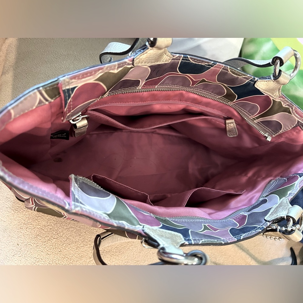 Coach authentic vintage multi-colored logo tote bag - Picture 11 of 13